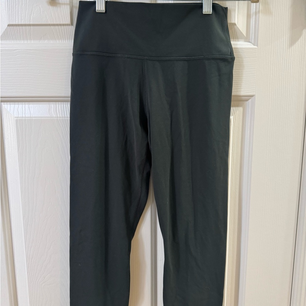 Athleta Transcend 7/8 Leggings Dark Green High Rise Size M